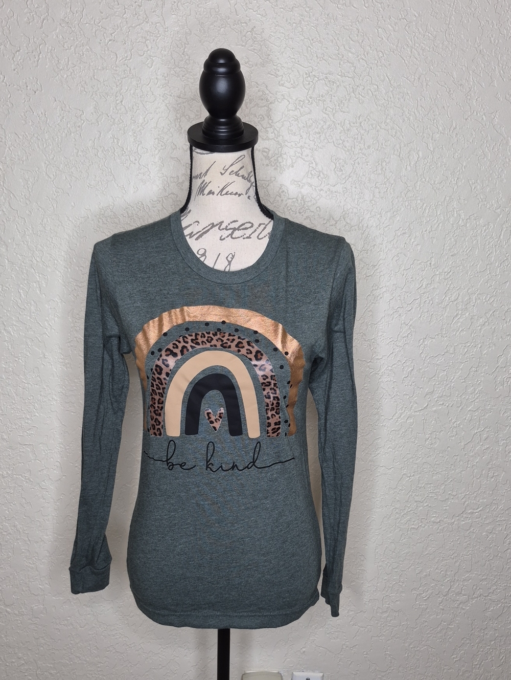 'Be Kind' Animal Print Rainbow  and Heart Shirt